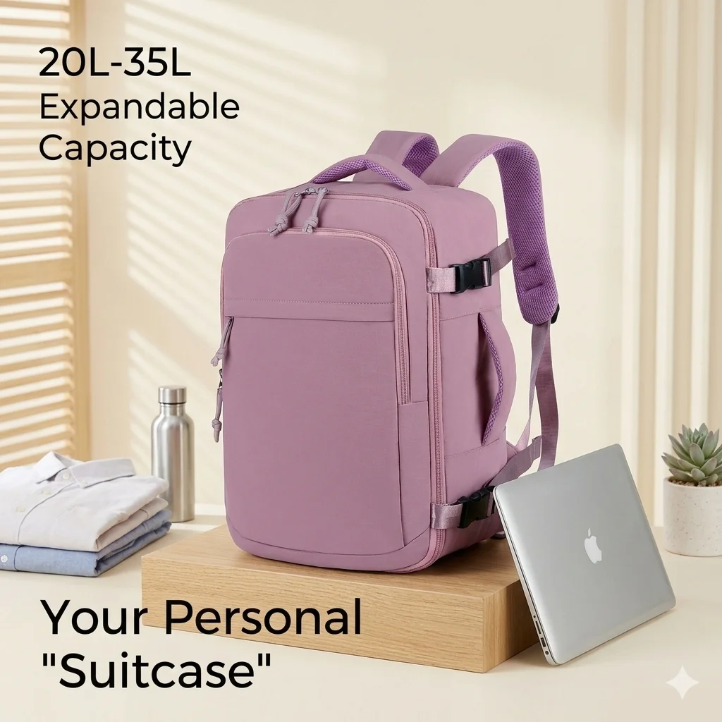 

Женский рюкзак большой вместимости для ноутбука 15,6 дюймов, дорожный рюкзак, водонепроницаемая деловая сумка для поездок на работу и учебы