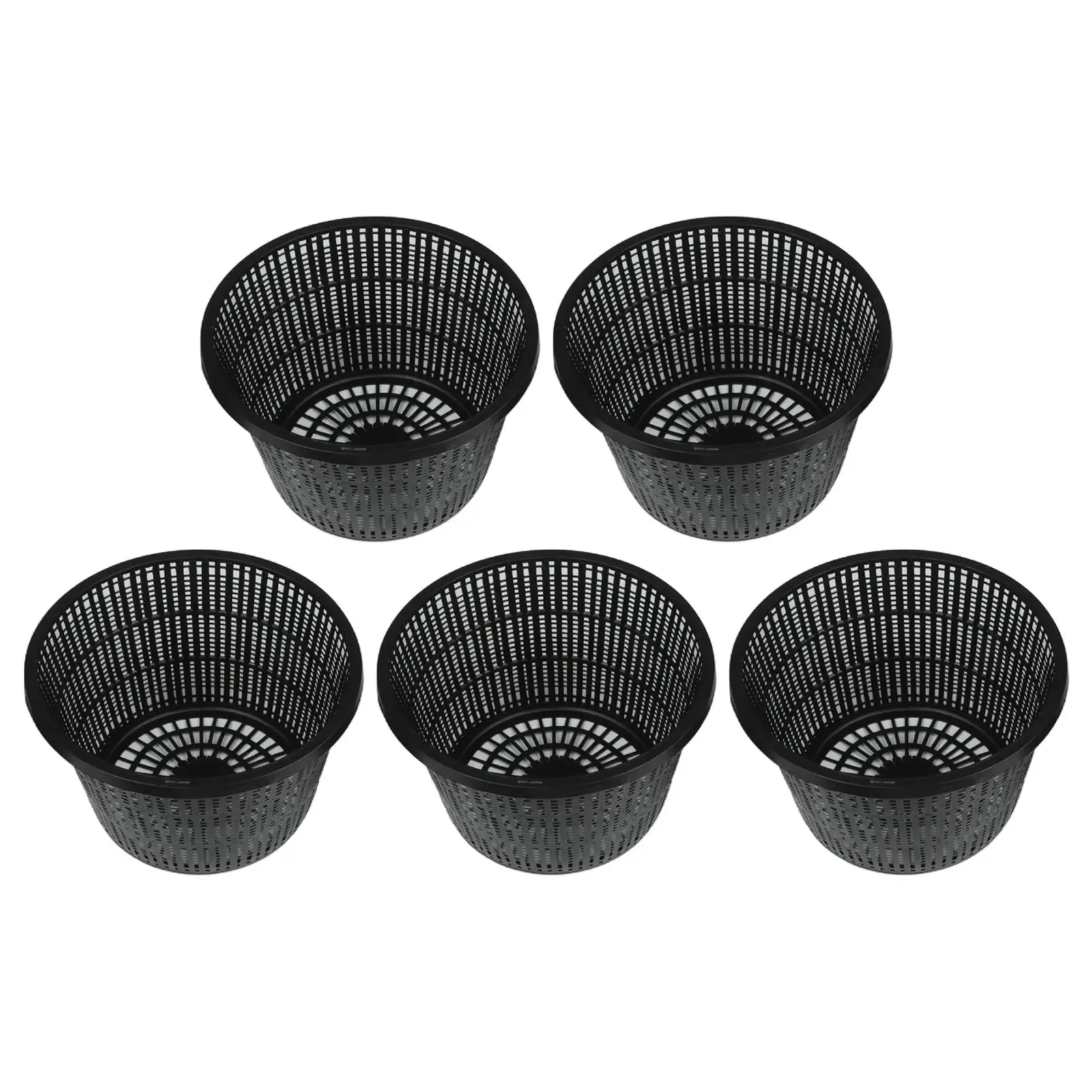 Large Aquatic Plant Basket Garden Net Baskets Aquatic Net Pots 5-Piece Set Dense Mesh Holes Multipurpose Application