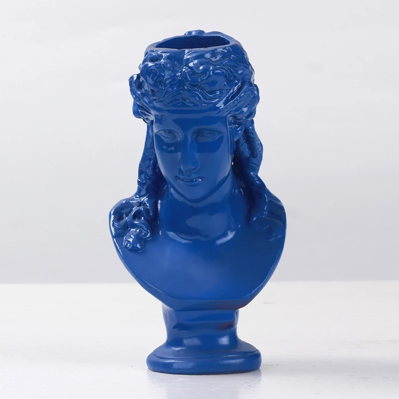 David figure statue vase ornament European style living room TV cabinet art small flower ware decoration model room ornament