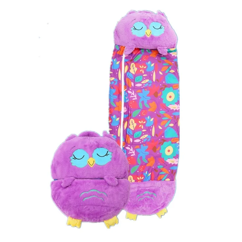 Children's Sleeping Bag Kids Cartoon Animal Blanket Sleepsacks Anti-kick Quilt Plush Doll Pillow Baby Sleep Sack For Boys Girls