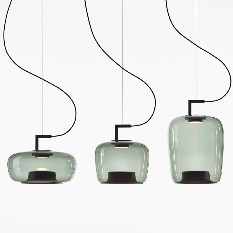 

Modern Glass LED Pendant Lamp Creative for Living Room Bedroom Bedside Bar Chandelier Interior Design Lusters Luminaires