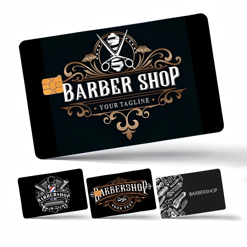 Barber Shop Anime Aufkleber Film Haut Abdeckung für Kreditkarte Debit Bankkarte Front