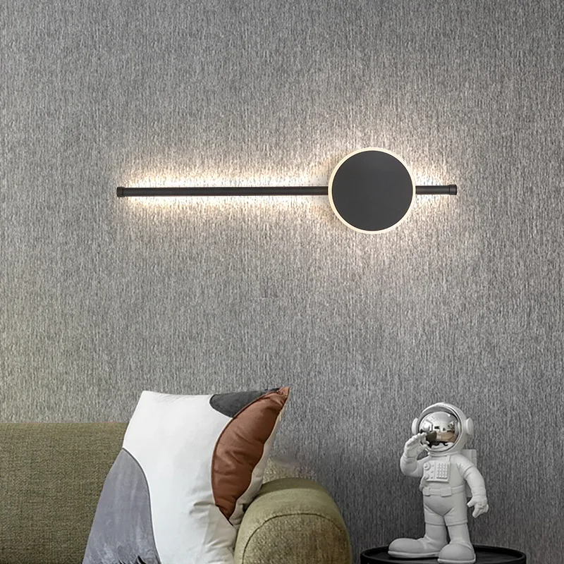 Imagem -05 - Longo Led Lâmpada de Parede Moderna Escada Simples Tesouro Espada Luz do Corredor Quarto Cabeceira Lâmpada Wall Decor Luz de Parede