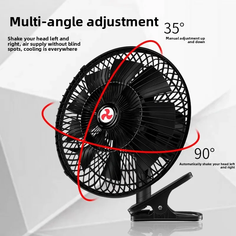 16 ورقة مروحة سيارة 24 فولت 12 فولت Univ ersal شاحنة كبيرة سيارة 11 بوصة عالية h-طاقة الرياح كو لينغ مروحة الرياح القوية #2