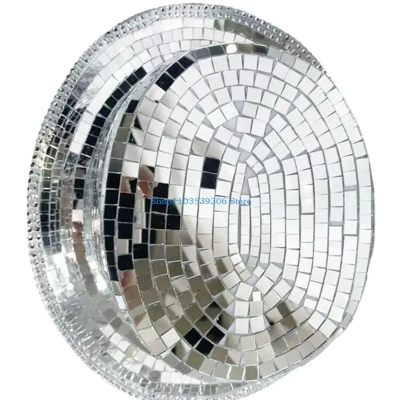 400A Club Panama Hat Sparkly Mirrored Hat for Disco House Cocktail Parties Vacation for Male Female Comedian Actor