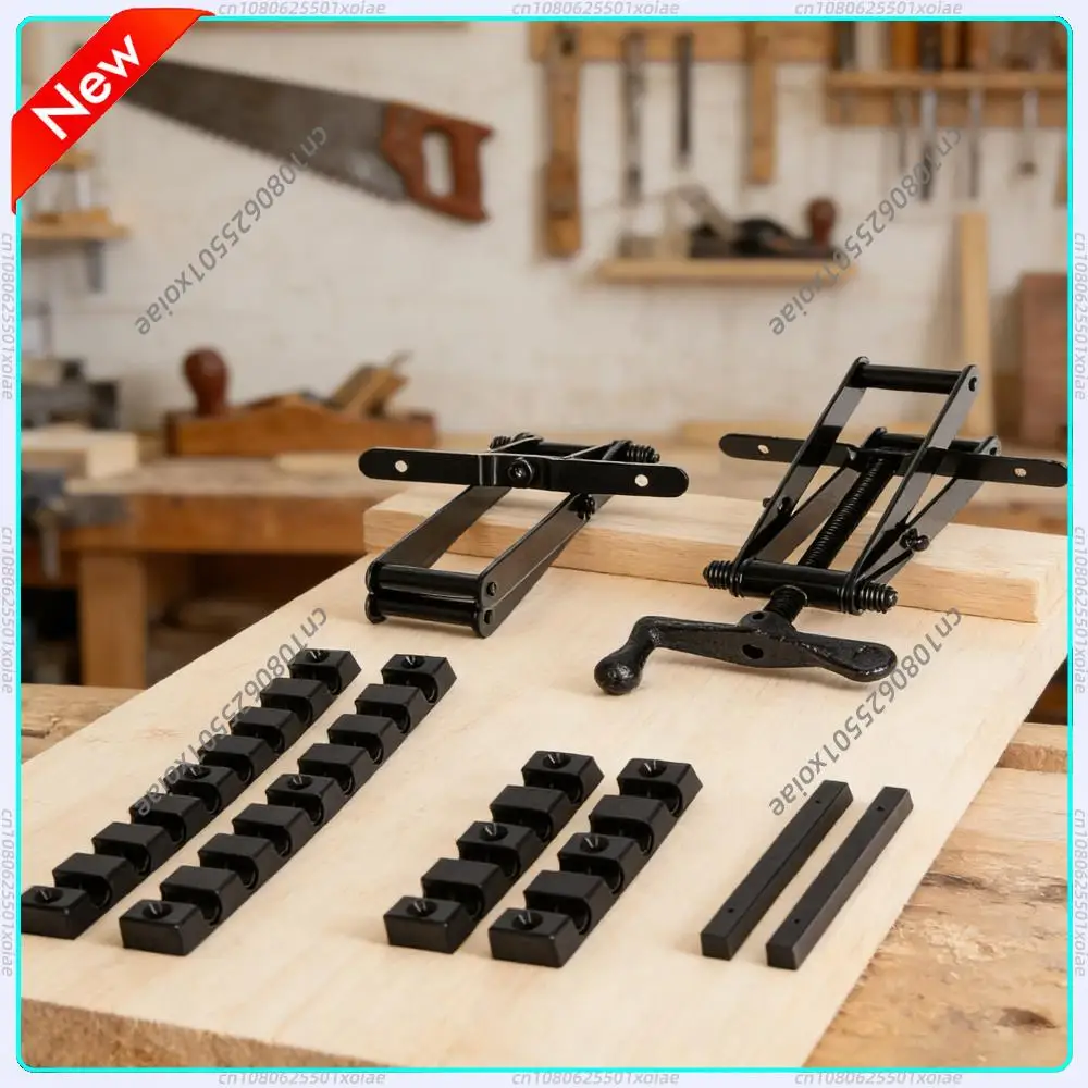 Wood Panel Corner Clamping System No Dead Corners 4 Way Pressurize Clamp for Bonding Tabletops Shelves Laminate Surfaces