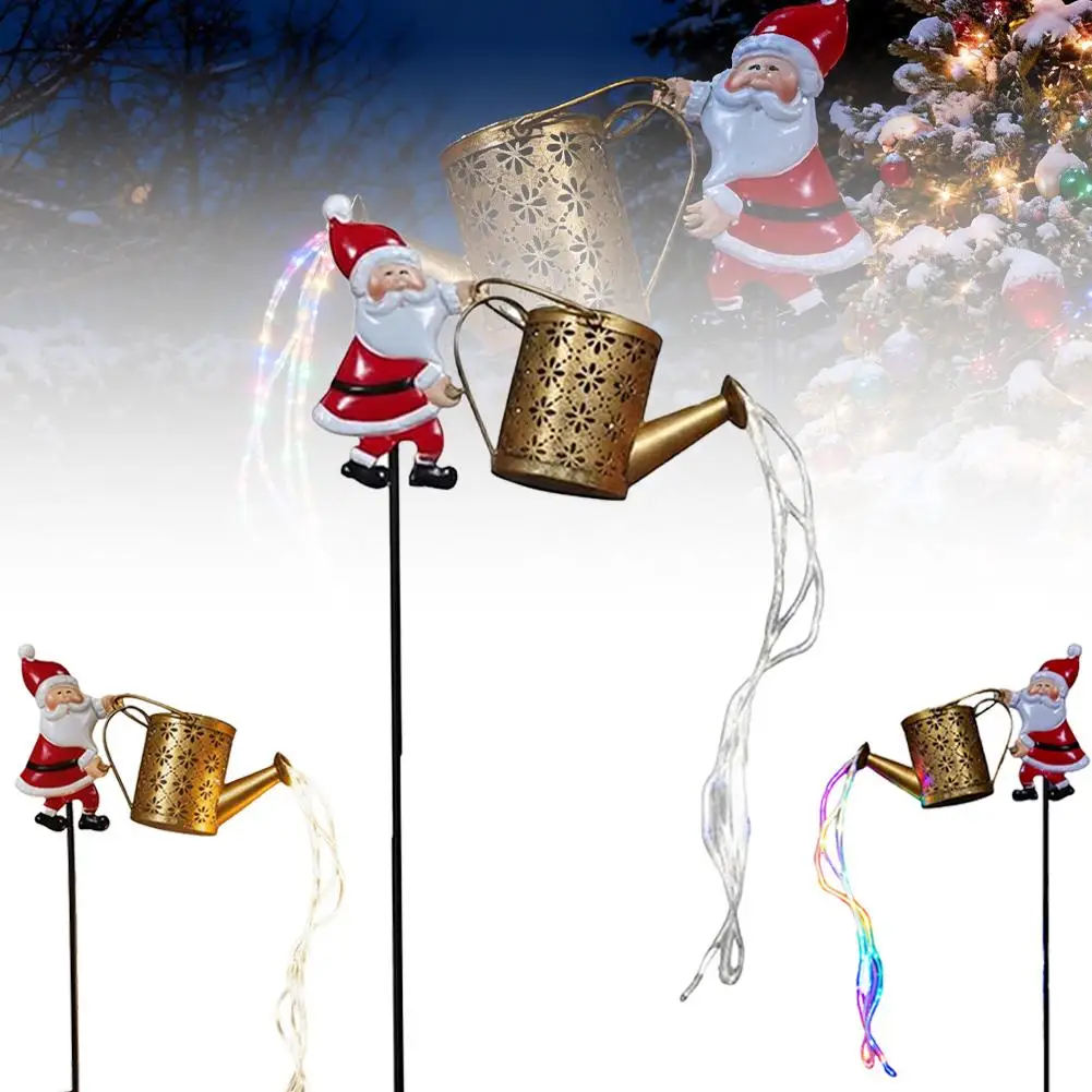 

Уличный солнечный подвесной светильник для чайника, солнечные садовые фонари Санта-Клауса, солнечные фонари для полива Санта-Клауса для сада и дорожки, сада A0K8