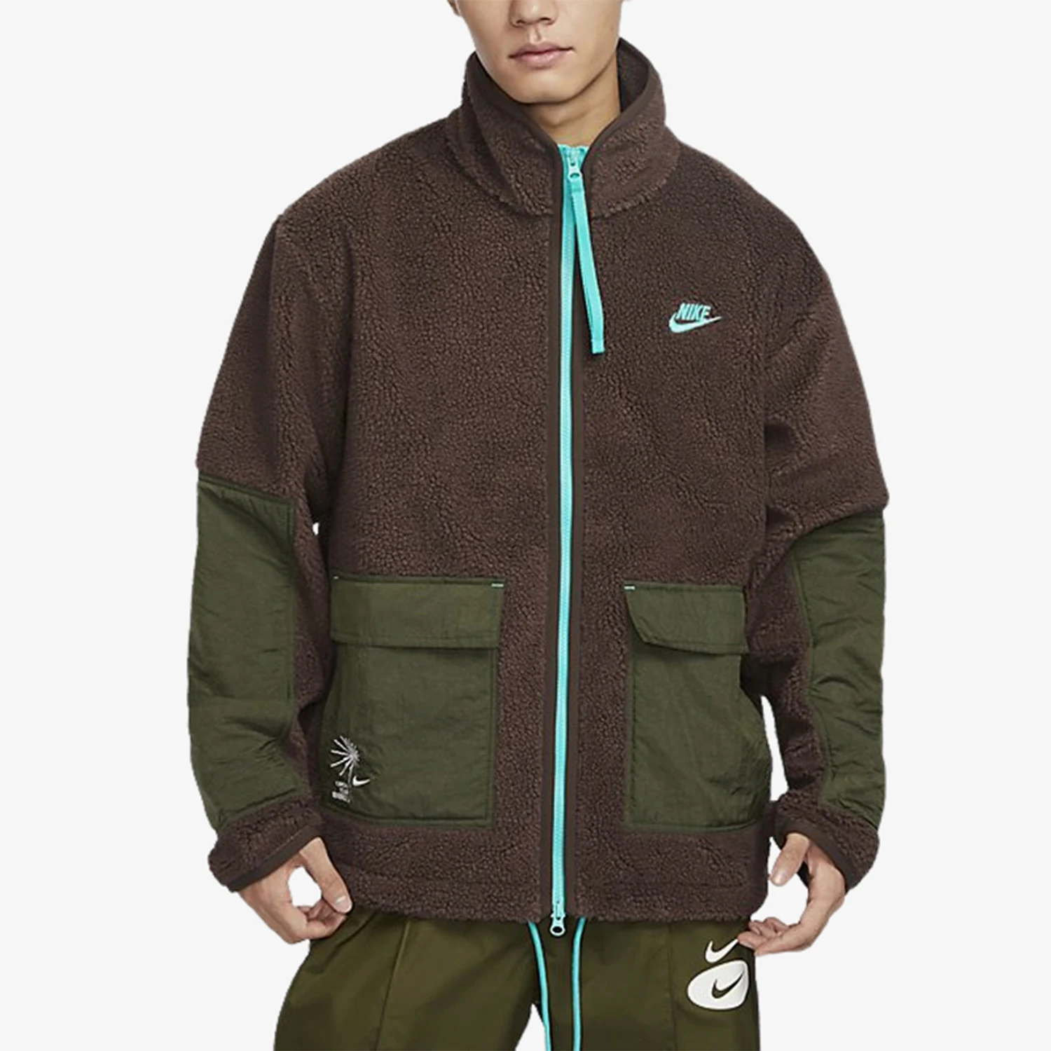 

Nike genuine Winter Men's Loose Casual Lambswool Warm Jacket FV4022-237