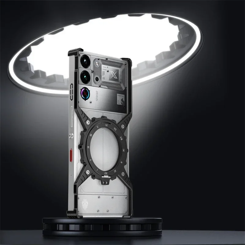Titanium Case For Red Magic 11 10 Pro 9S 8 8S Pro Plus Aluminium Alloy Metal Bumper Borderless Magnetic Cover For RedMagic 9 Pro