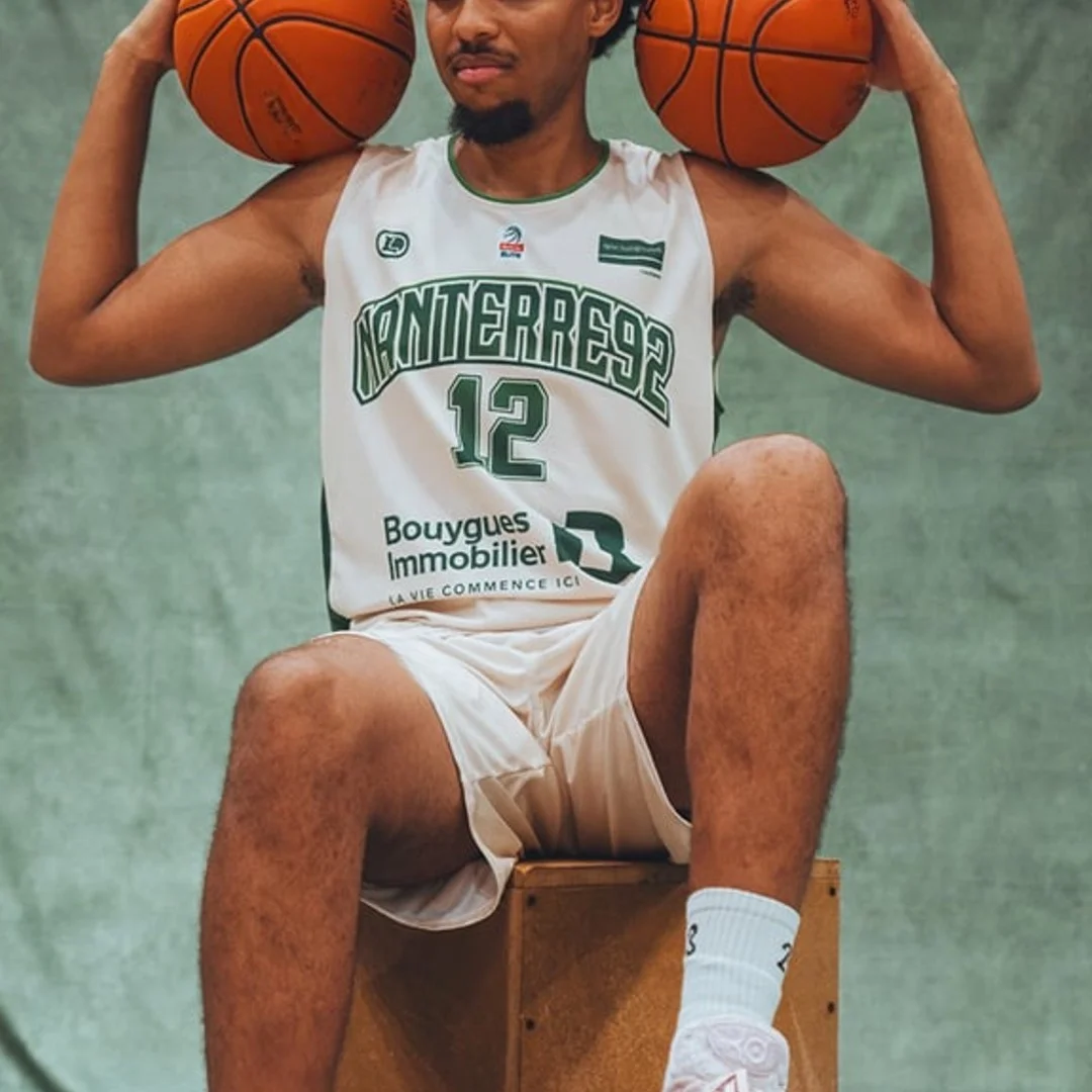 

22-23 популярная французская баскетбольная спортивная одежда, удобный быстросохнущий жилет для пар, повседневные повседневные топы Nanterre, высококачественные