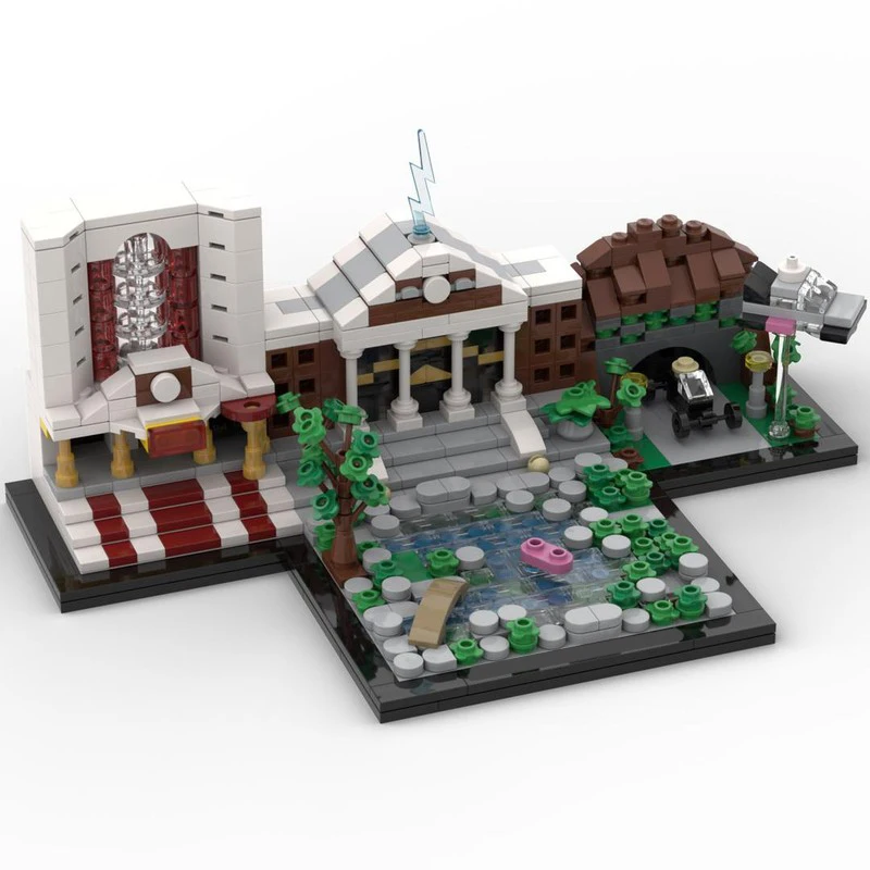 

667 шт. MOC «Назад в будущее II» Skyline Architecture, строительные блоки, рождественский подарок, специальное издание коллекционера, разработанное