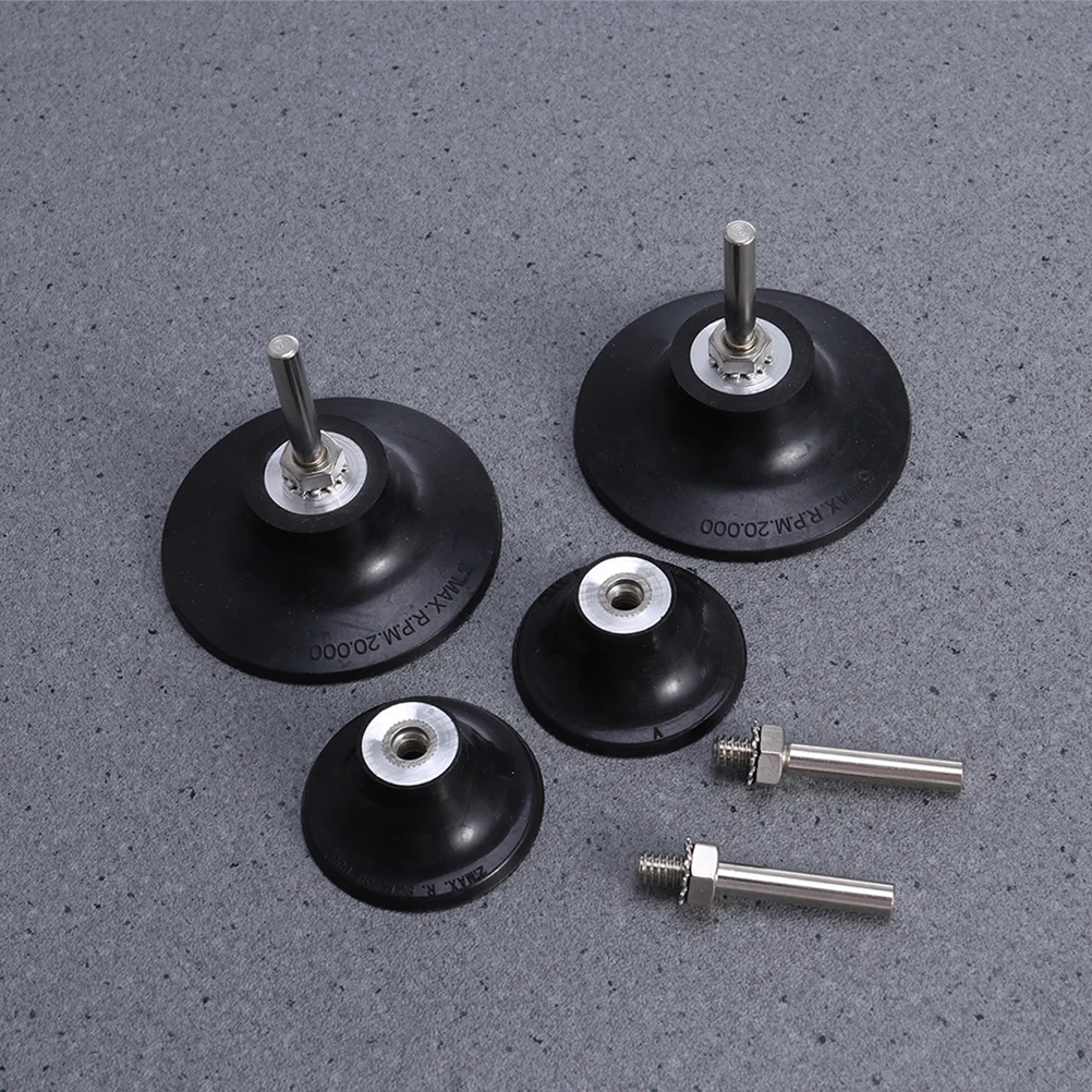 

4pcs Disc Holder For Sanding Polishing Surface Preparation Angle Accessories Die Disc Pad Bracket Black Rubber Core