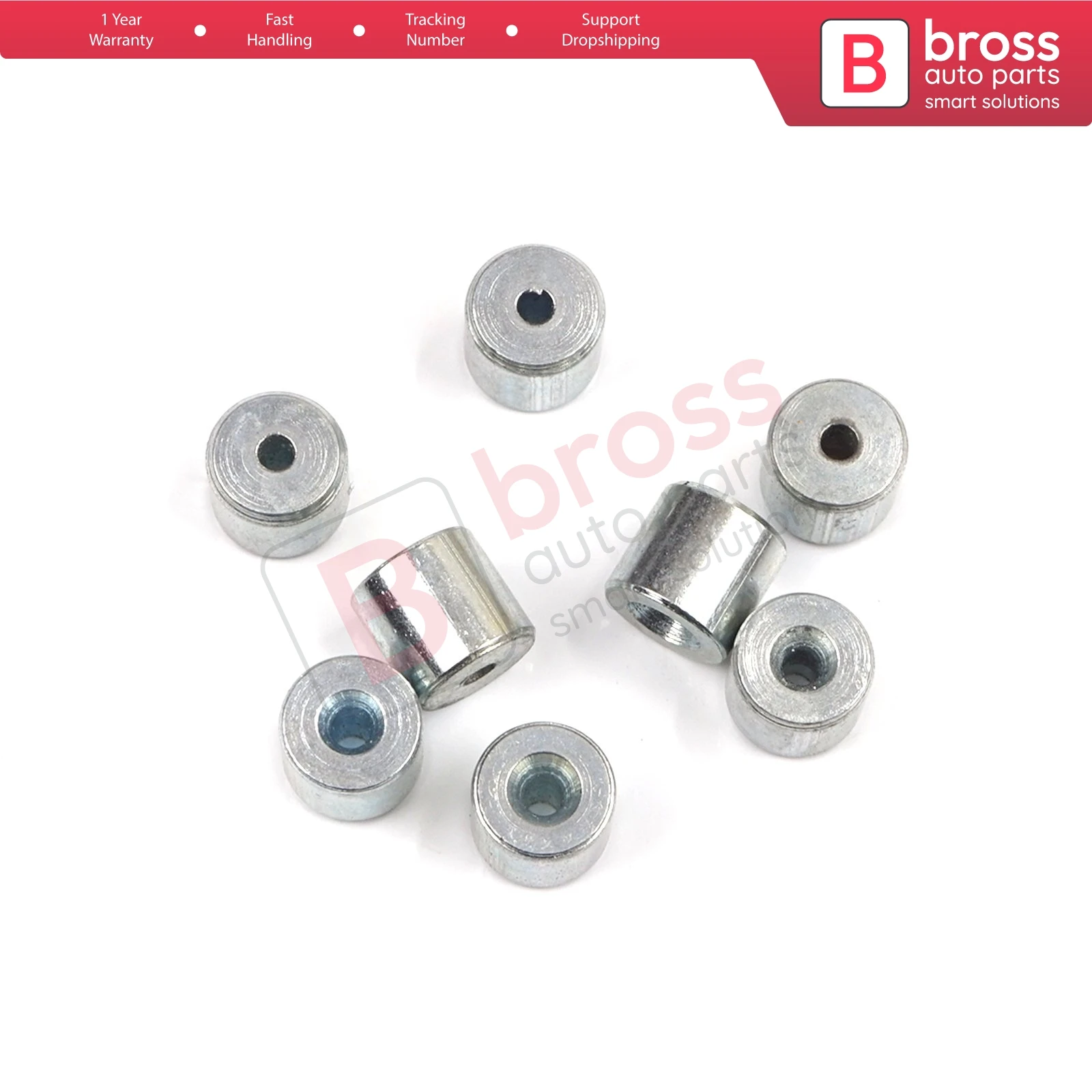 

BCR011 100 Pieces Car Window Regulator Winder Repair Steel Cable Wire Rope End Fitting Pin Stop Sleeve Crimp Rivet 6x5.6/1.7 mm