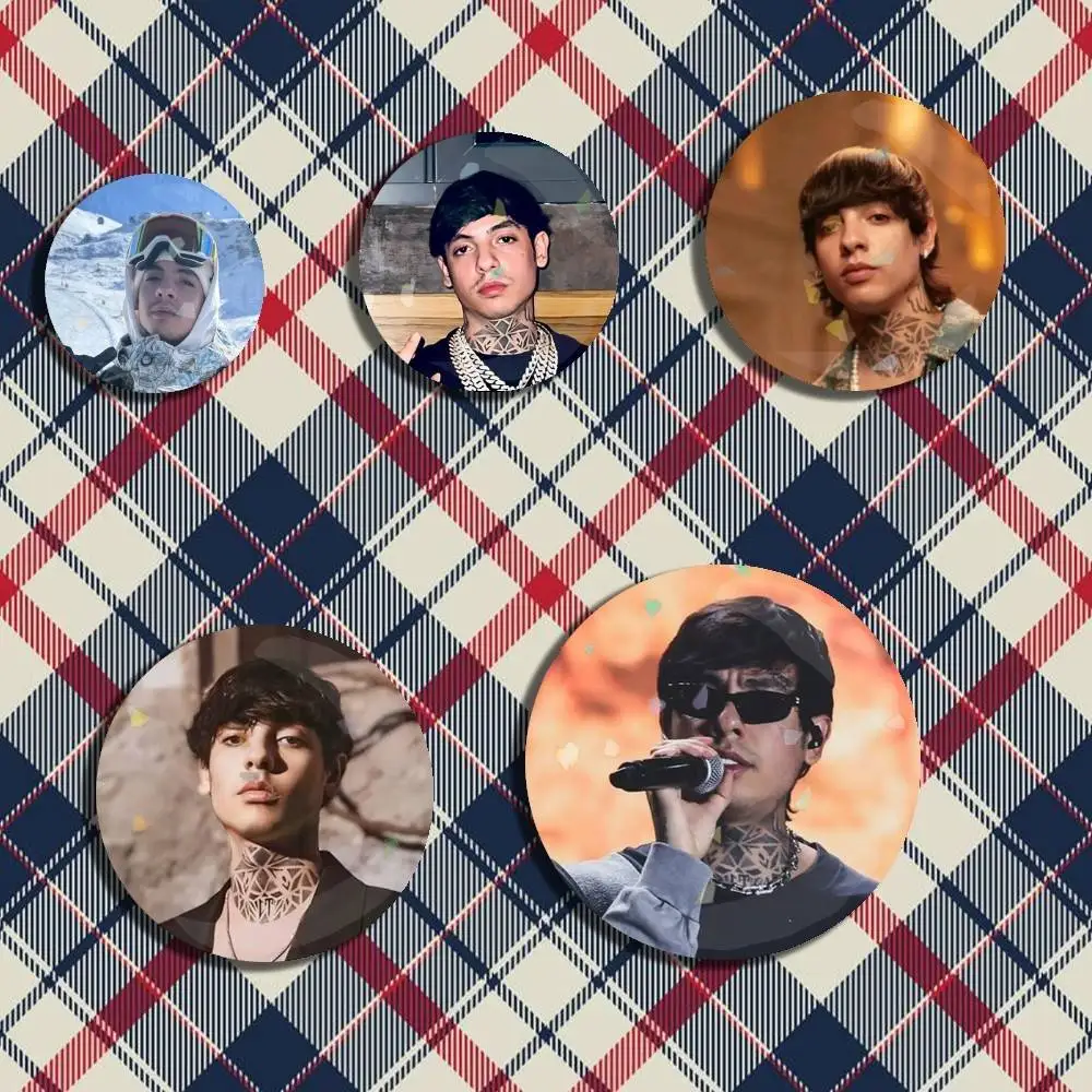 

Rapper N-Natanael C-Cano Badge Stage Brooches on Backpack Clothes Handmade Round Enamel Pins for Jewelry Gift Bag Accessory