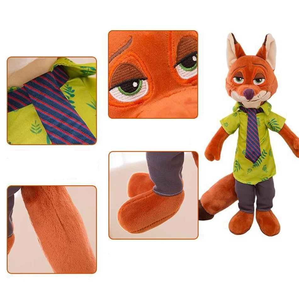 40-50 cm Zoo-Charakter Nick Wilde Judy Hopps Cartoon Niedliche Spielzeugpuppe Modell Geburtstags- und Weihnachtsgeschenk für Freunde – Detail 5