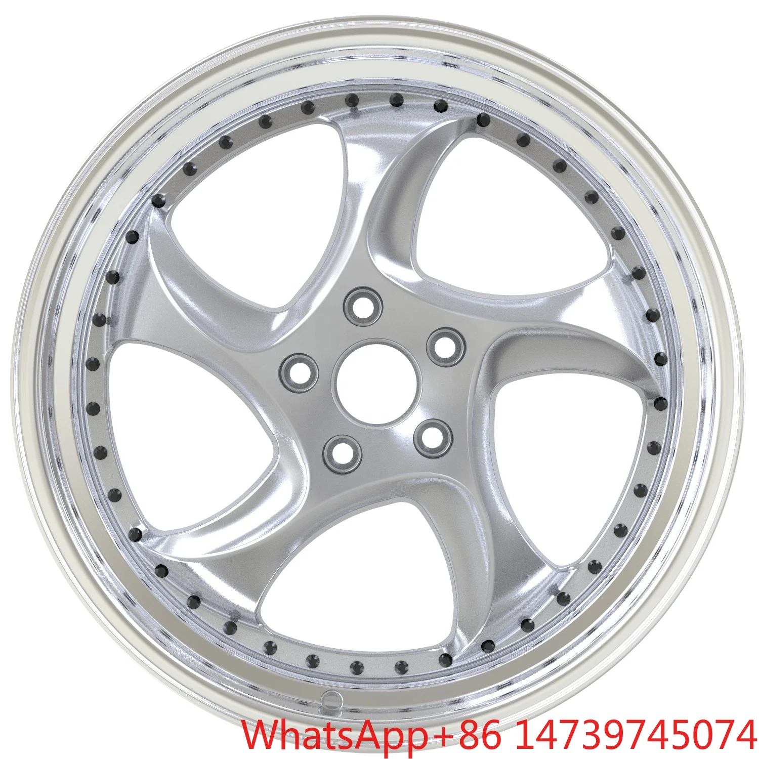 19x8.5J 5 Hole Aluminum Alloy Car Rims, PCD 112mm ET35‑45mm Universal Passenger Car Replacement Wheels