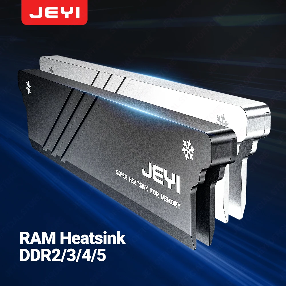 JEYI DIY Memory RAM Heatsink With Thermal Pads, Desktop RAM Cooler DDR Radiation Dissipate for PC DDR2/DDR3/DDR4/DDR5
