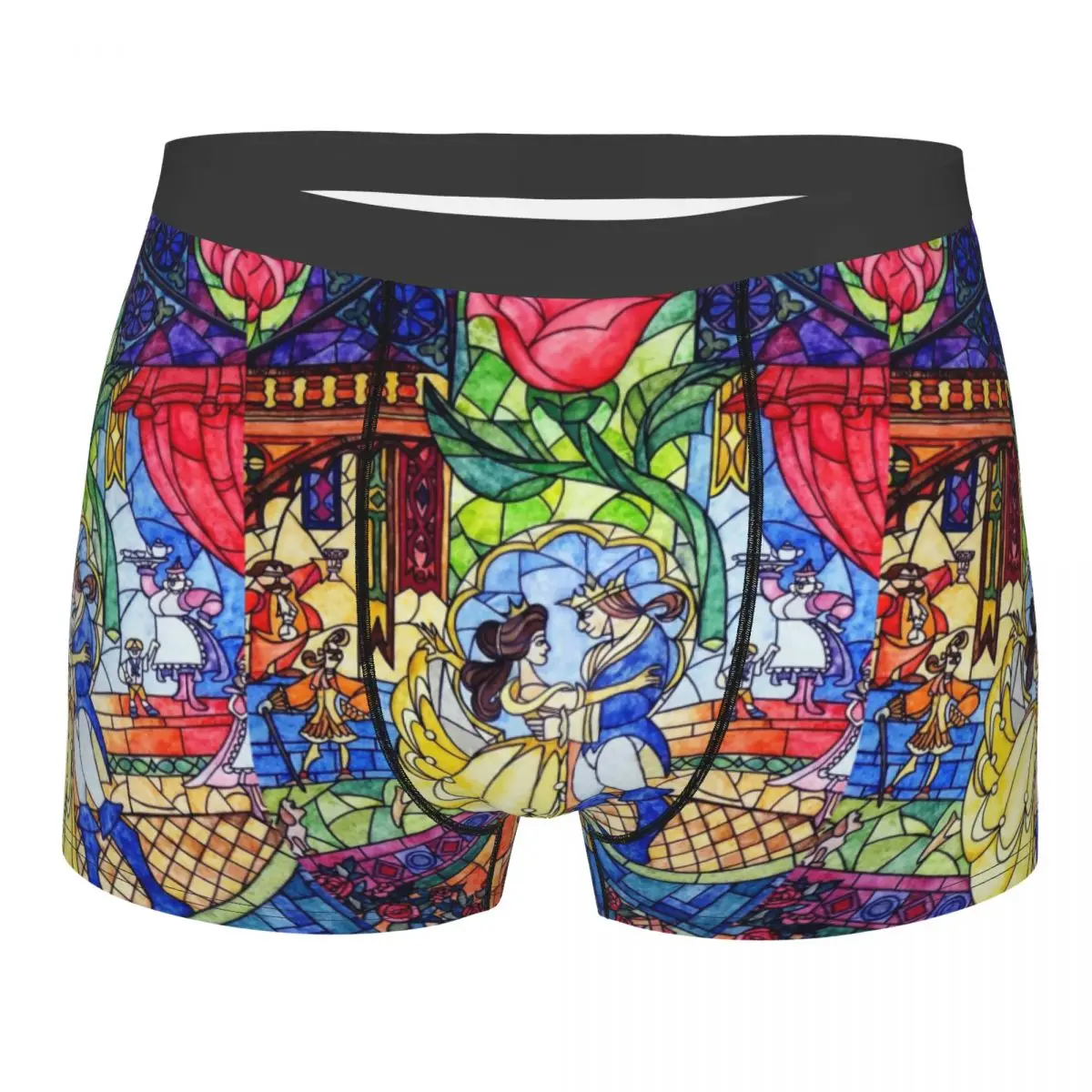 

Fashion Beauty And The Beast Boxers Shorts Underpants Male Stretch Queens And Kings Briefs Underwear