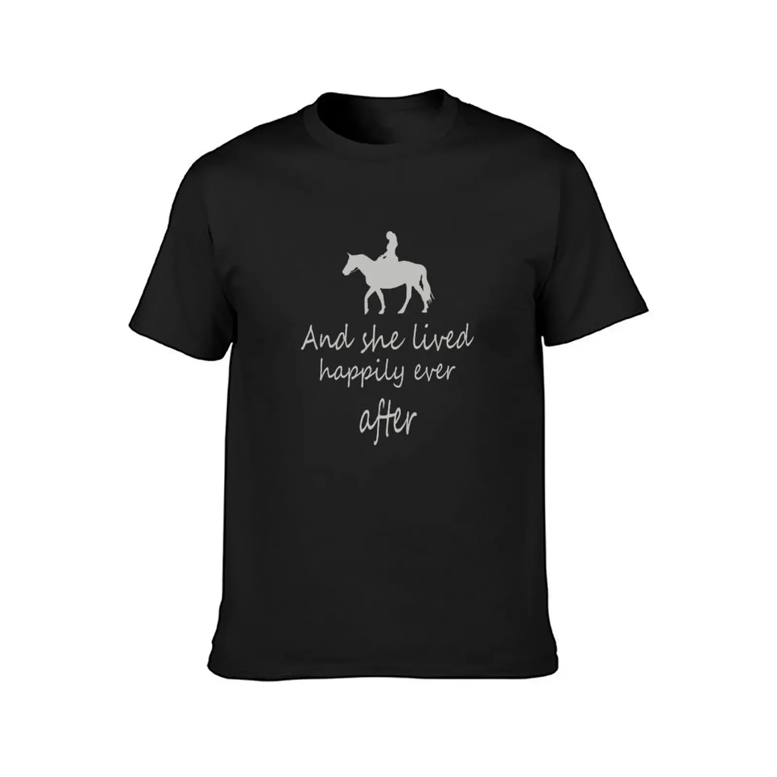 I saw her with horse tshirt and she lived happily ever after T-Shirt hippie clothes blacks men clothing