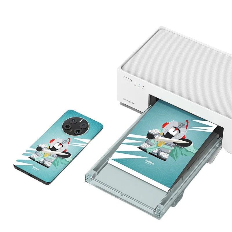 Rock space Photo sticker Printer  HD lamination Cell phone instant printing Anti fingerprint oxidation photo printer