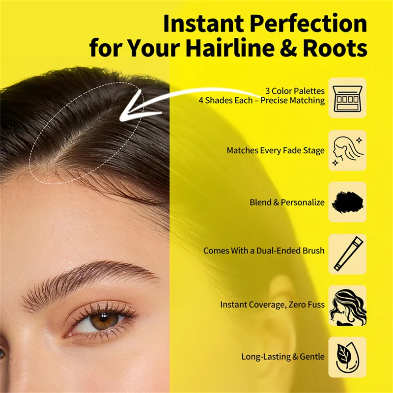 4 Color Hairline Powder Root Cover Up Hair Concealer Hair Line Shadow Instant Cover Hair Loss Instantly Repair Fill In Forehead
