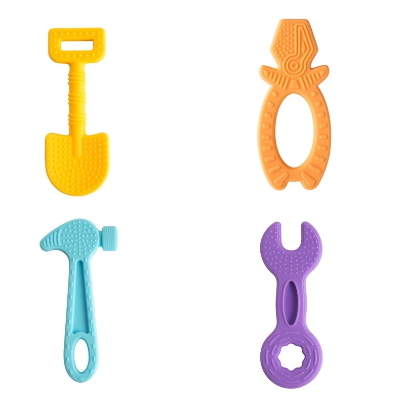 

N80C Handhold Teeth Pain Relief Toy for 0-6-12 Month Infant Easy Grabbing Molar Rod Teething for Baby Boys Girls Chewer