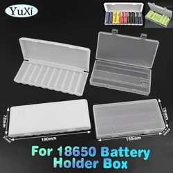 1 piece Battery Storage Box For 18650 Transparent Hard Container Holder Case Battery Plastic Organizer With Hook Accessories