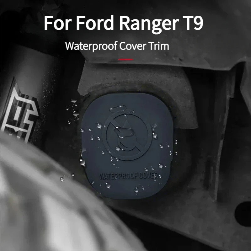 Car Rear Axle Rubber Protective Cover Back Frame Beam Sealing Sandproof Mat For Ford Ranger T9 2022 2023 2024 2pcs Accessories