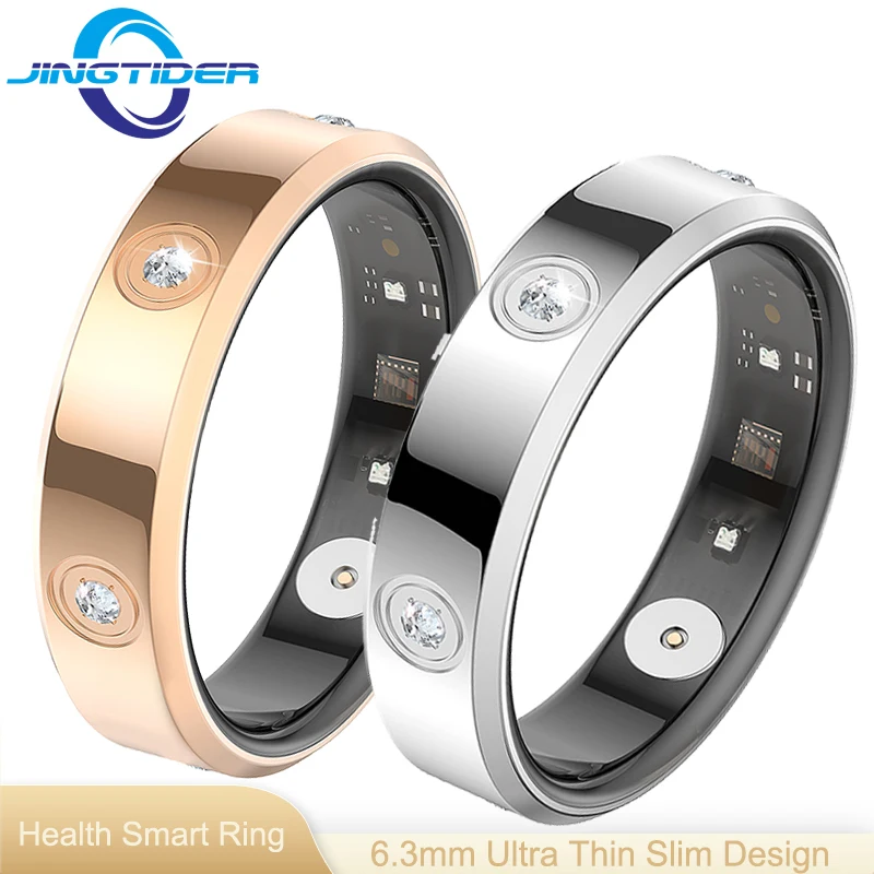 

New 6.3mm Ultra Thin Women Men Smart Ring HR01 Slim Design Fashion Finger Couple Ring HRV Heart Rate Blood Oxygen IP68 Waterprof