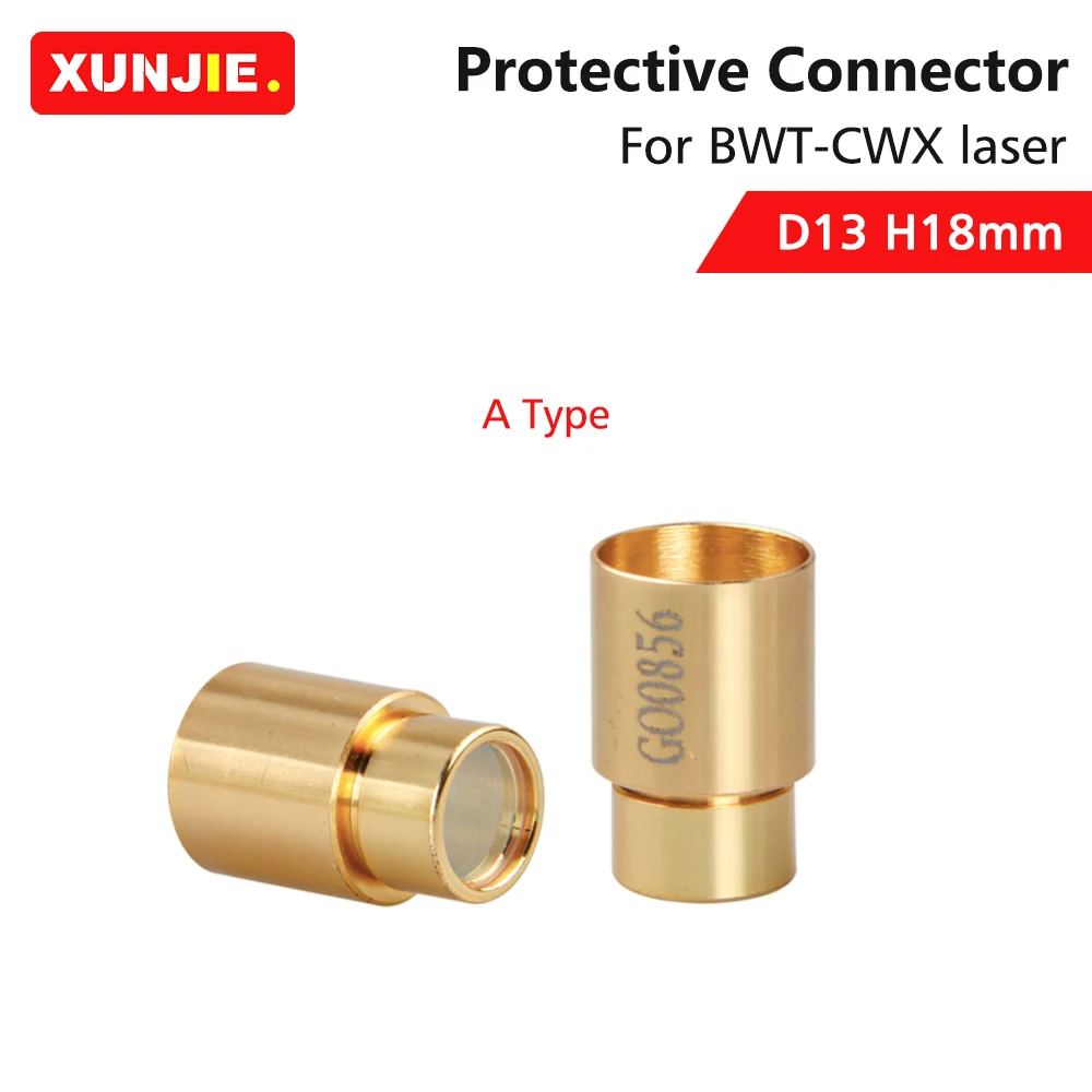 XUNJIE-fuente láser de fibra D13H18, conector de salida QBH, grupo de lentes de protección, BWT-CWX, protección láser de ventanas