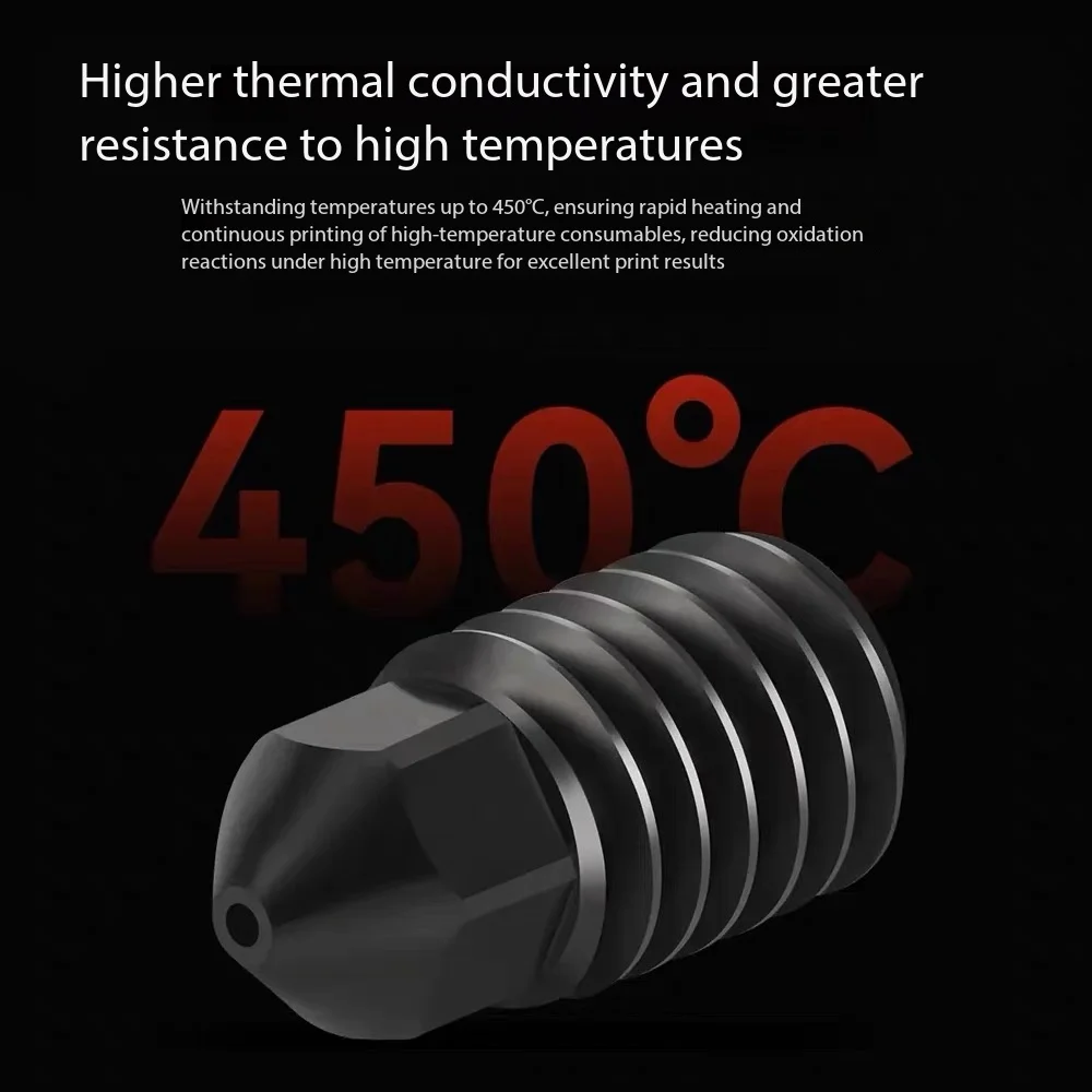 Bambu Lab A1 A1 Mini H2D Nozzle Hardened Steel Brass High Temperature Wearproof Print Head 0.2 0.4 0.6 0.8mm Spare Parts