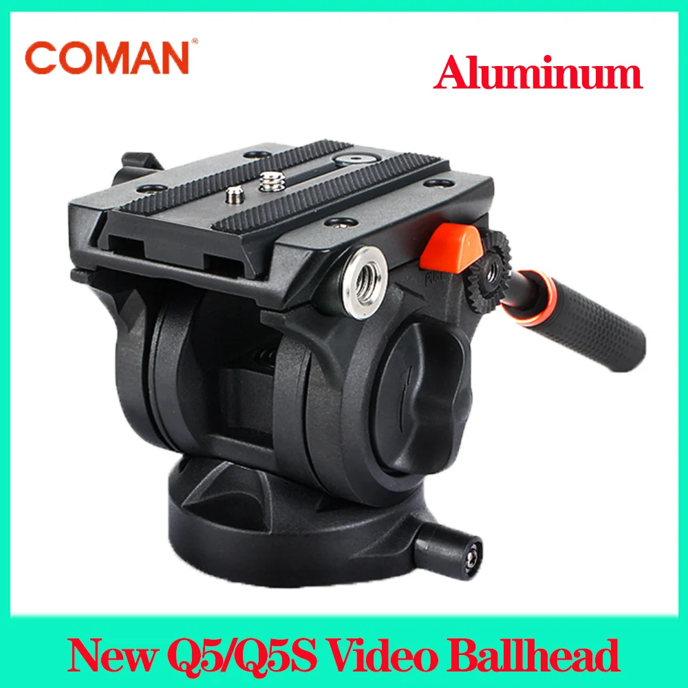 

Coman Q5S Video Ballhead For Video Camera DSLR 1/4 Expansion Interface Load Bearing 8kg With Quick Release