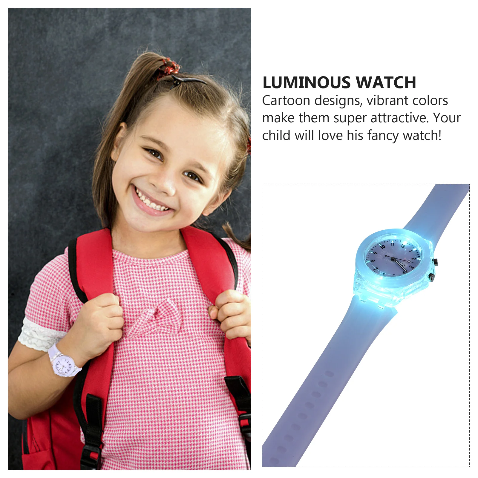 Luminous Cartoon Silicone Wristwatch Glow In The Dark For Silicone Watch Birthday Christmas Party Gift
