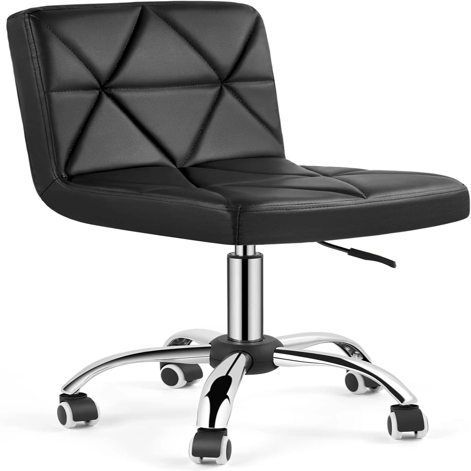 

Armless Desk Chair, Low Back Degree Swivel Office Chair, Height Adjustable Executive Conference Task Chair with Rolling Wheels