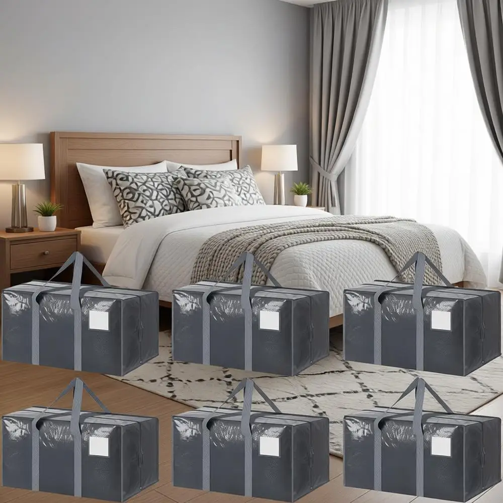 

Большие прочные сумки для переезда с прочной молнией и удобными ручками, долговечные сумки-тоуты для хранения одежды, для упаковки и переезда, G