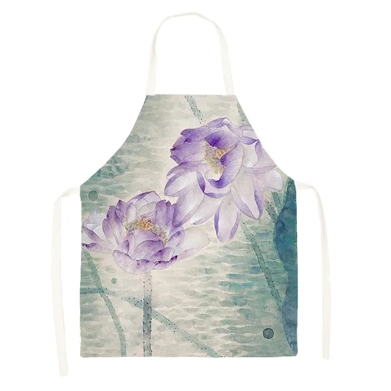 Ink painting pattern apron boys and girls children\'s painting antifouling waterproof cooking oil proof Kitchen Cooking Apron