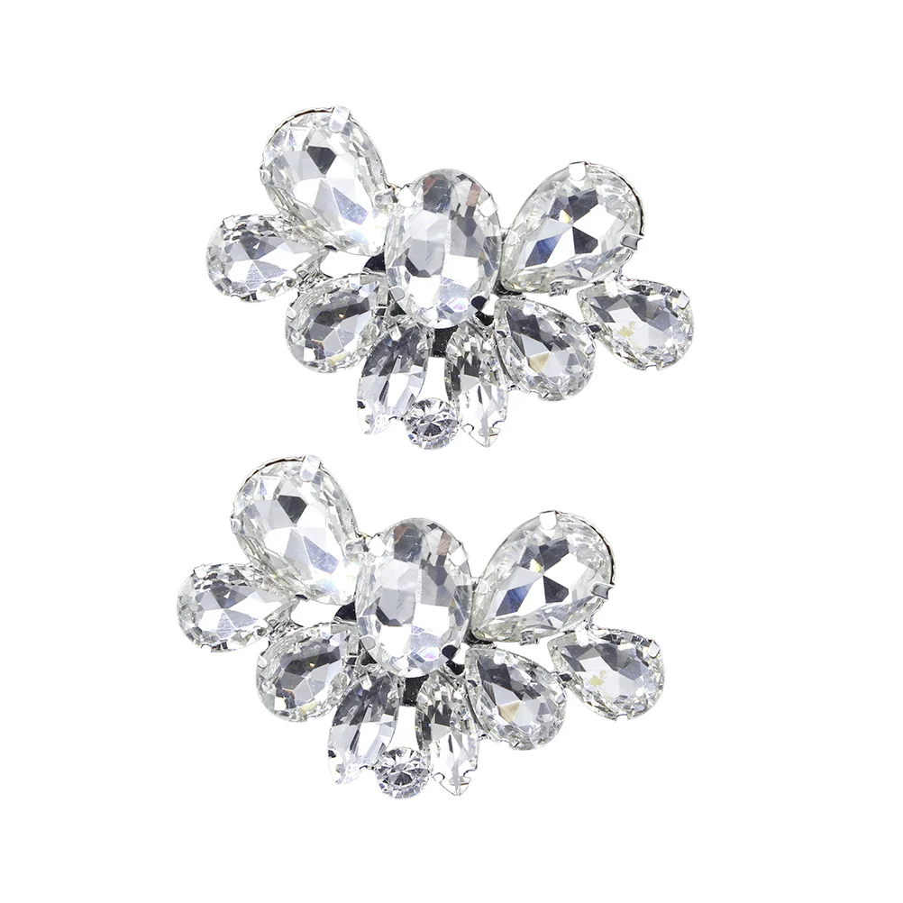 

1Pair Shiny Shoe Clips Crystal Rhinestone Decoration for Women Elegant Detachable Footwear Accessories Wedding Birthday Holiday