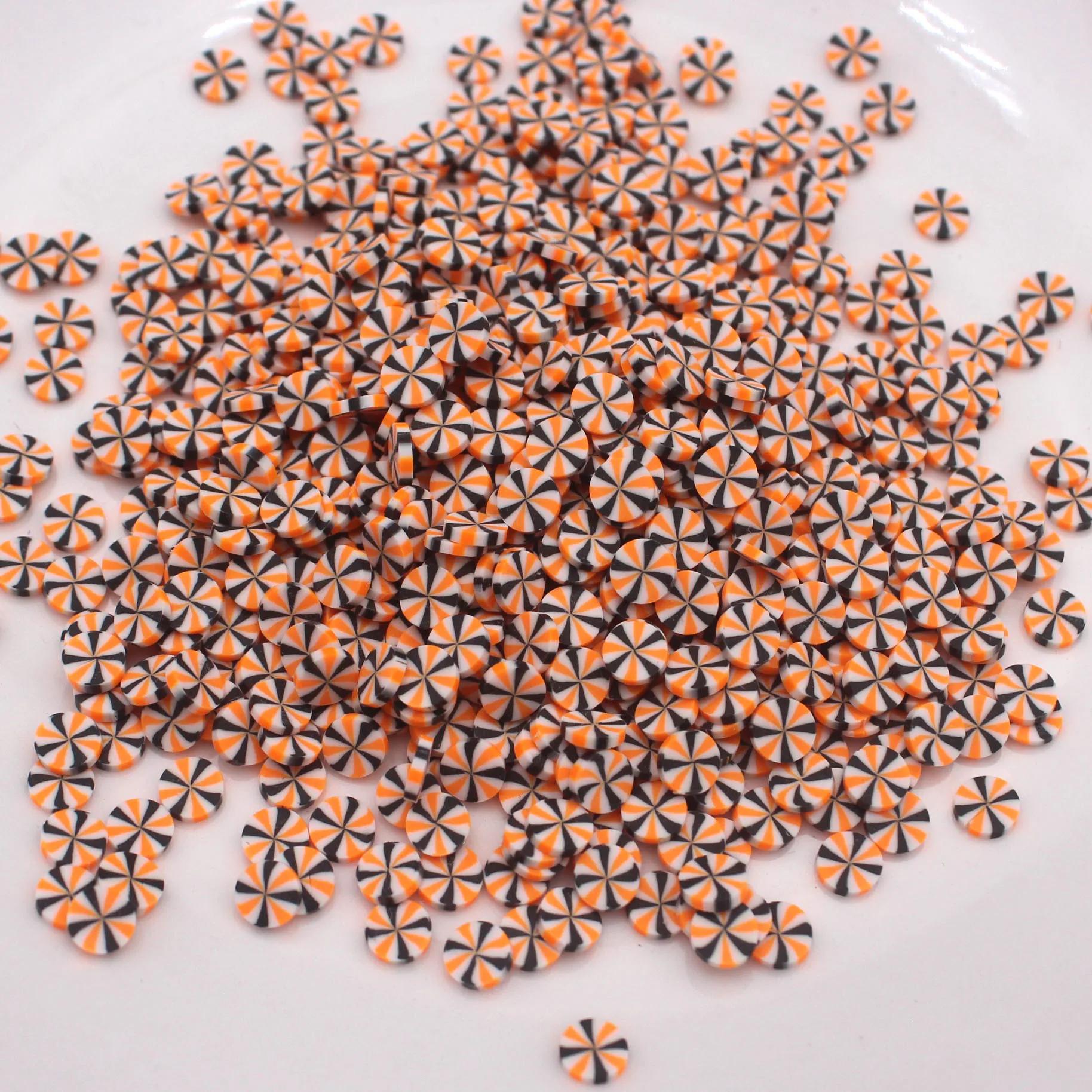 100g/Lot Halloween Themed 5mm&10mm Peppermint Candy Polymer Clay Slices Sprinkles for DIY Crafts Tumbler Filling