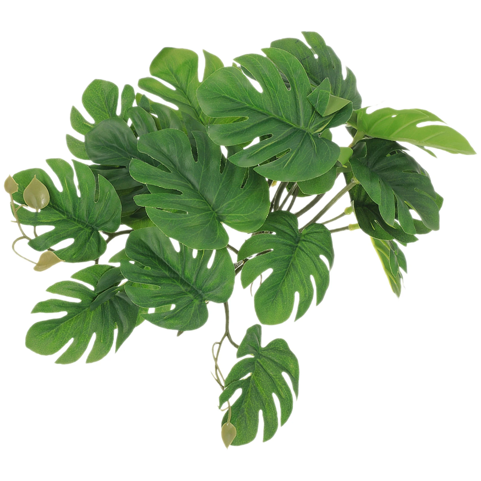 الزواحف الاصطناعية معلقة ورقة النبات قلادة نابض بالحياة خزان الديكور مخبأ تررم تسلق ديكور الإمدادات #4