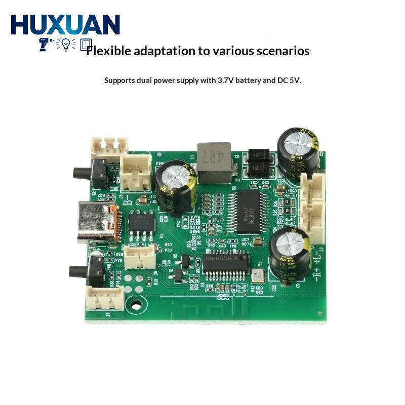 3.7-5V TWS Dual Channel Bluetooth Power Amplifier Board Stereo Sound Module for Student Electronic Experiments