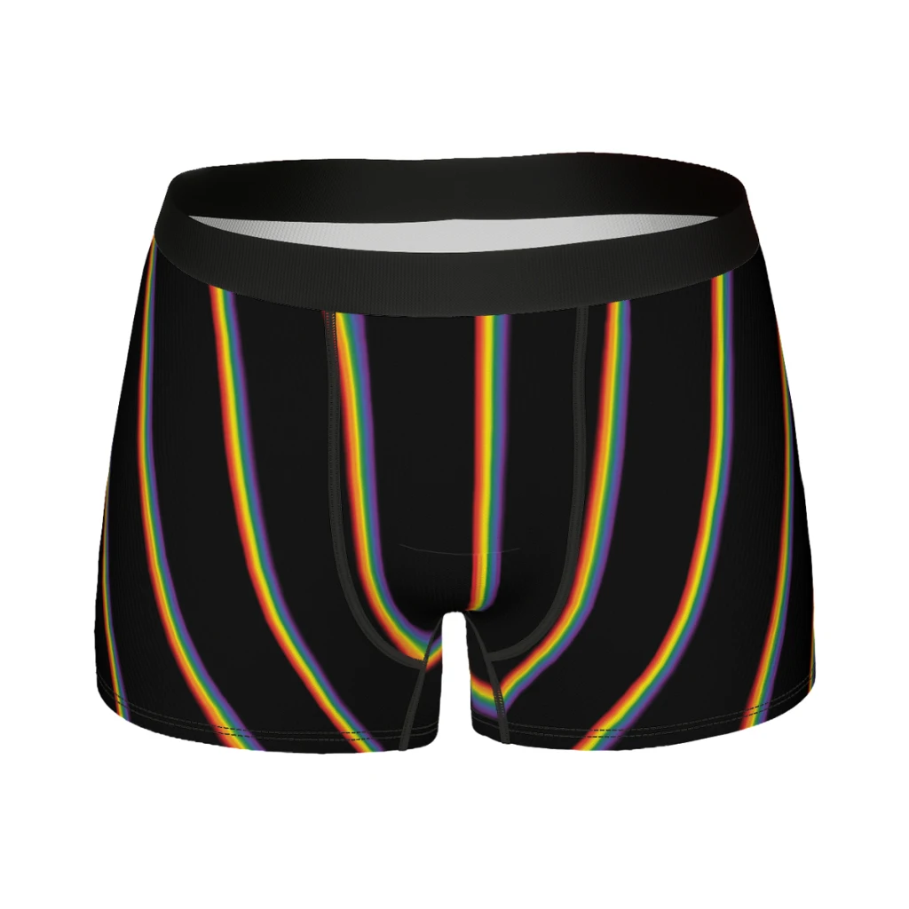 Rainbow Pride LGBT Strip  Underpants Cotton Panties Man Underwear Ventilate Shorts Boxer Briefs