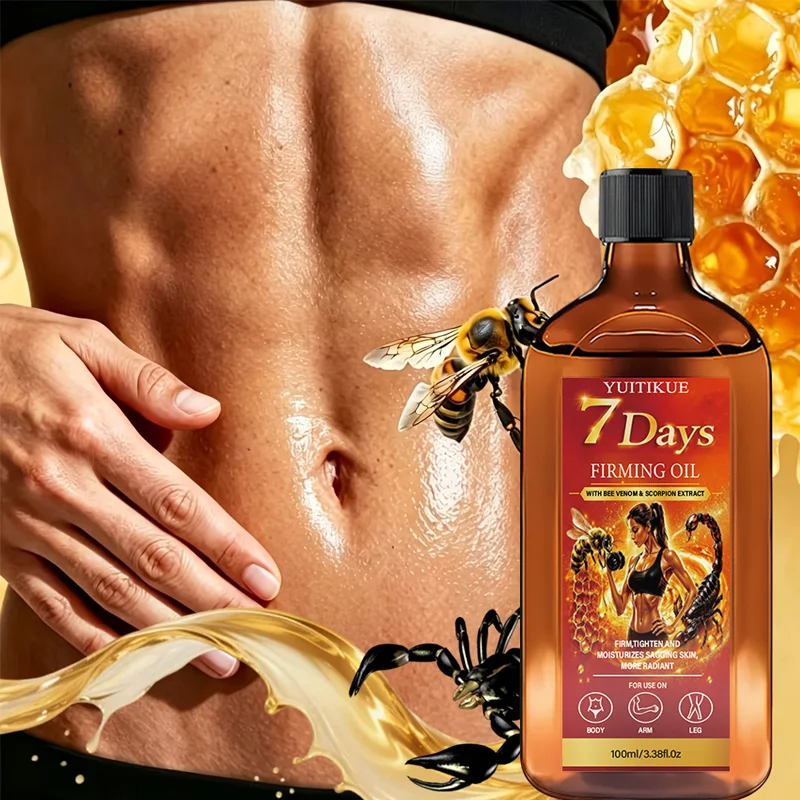 100ml 7 Days Firming Body Oil Bee Venom Scorpion Extract Moisturizing Nourishing Tightening Whole Body Massage Skin Care Oil