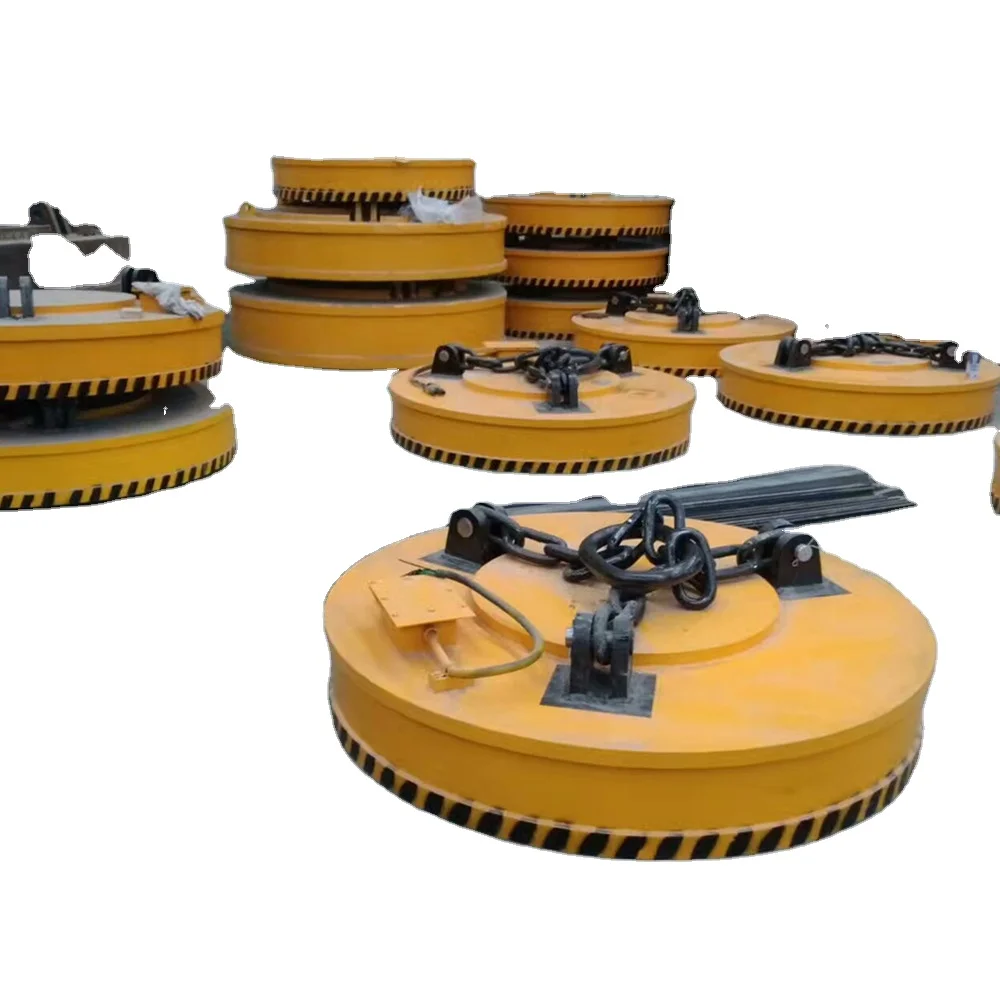 High Capacity 2Ton 3Ton DC 24V Circular Magnetic Scrap Lifting Magnet Excavator Circular Lifting Magnet for Heavy Metal Scrap