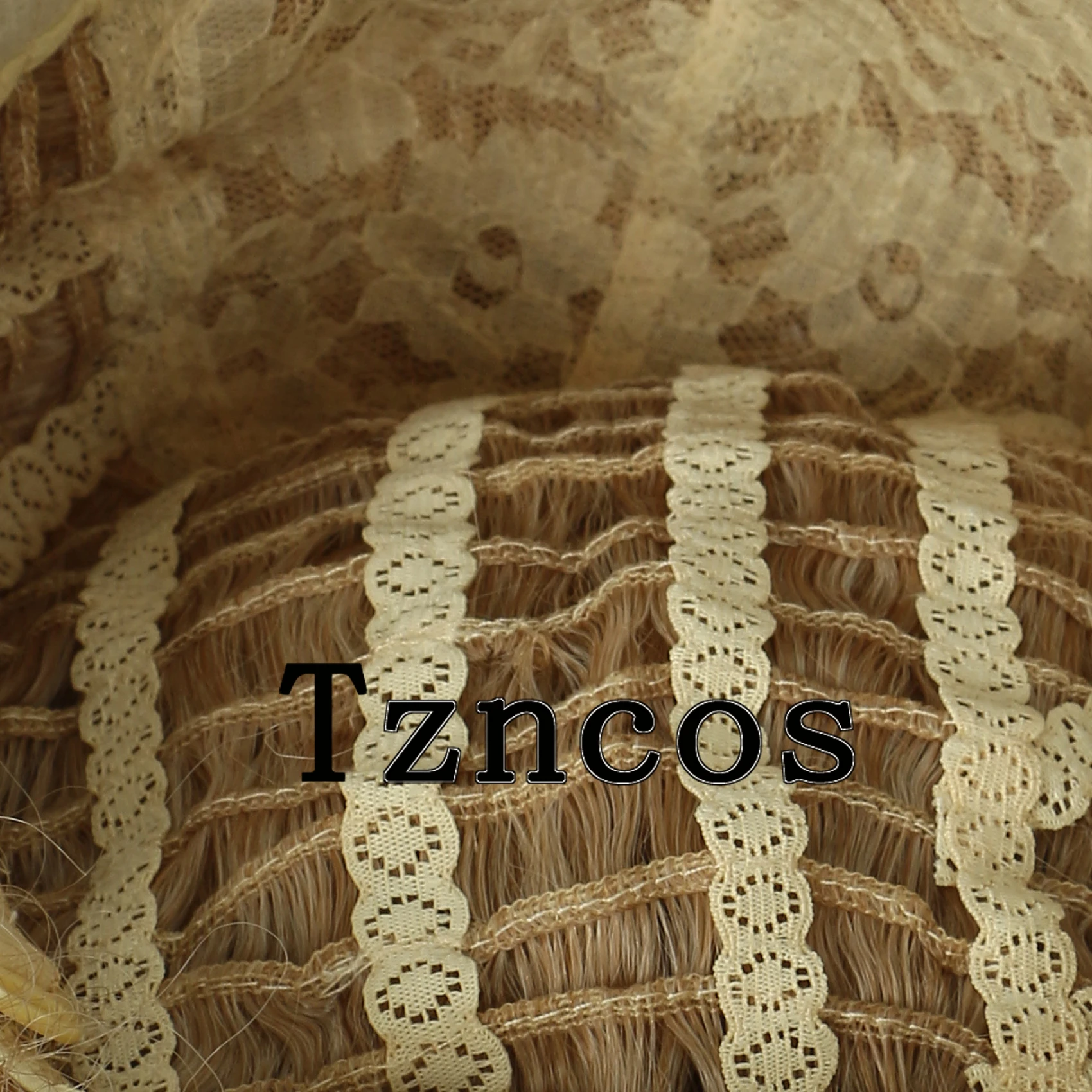 Tzncos 80년대 짧은 남성 디스코 가발 할로윈 코스프레 의상 가발(금발 혼합 갈색)