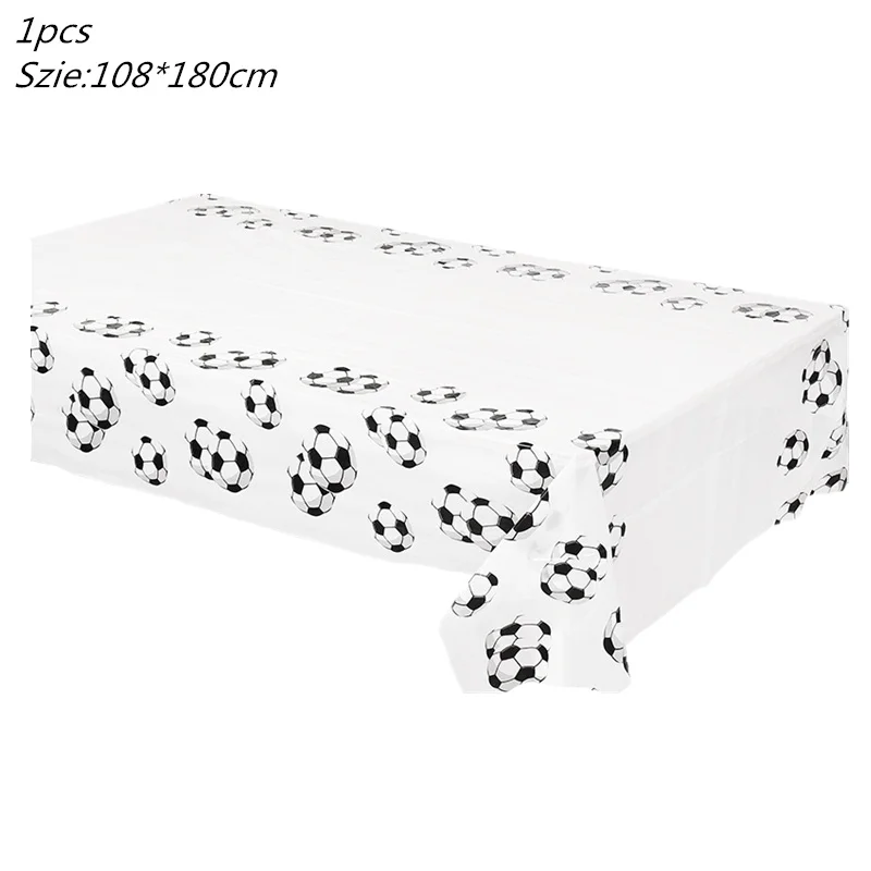 1 Stück grüne Einweg-Tischdecke mit Fußball-Motiv, gestreifte Fußballplatz-Tischdecke, Jungen-Geburtstagsfeier, einzelne Party, Outdoor-Event – Detail 10