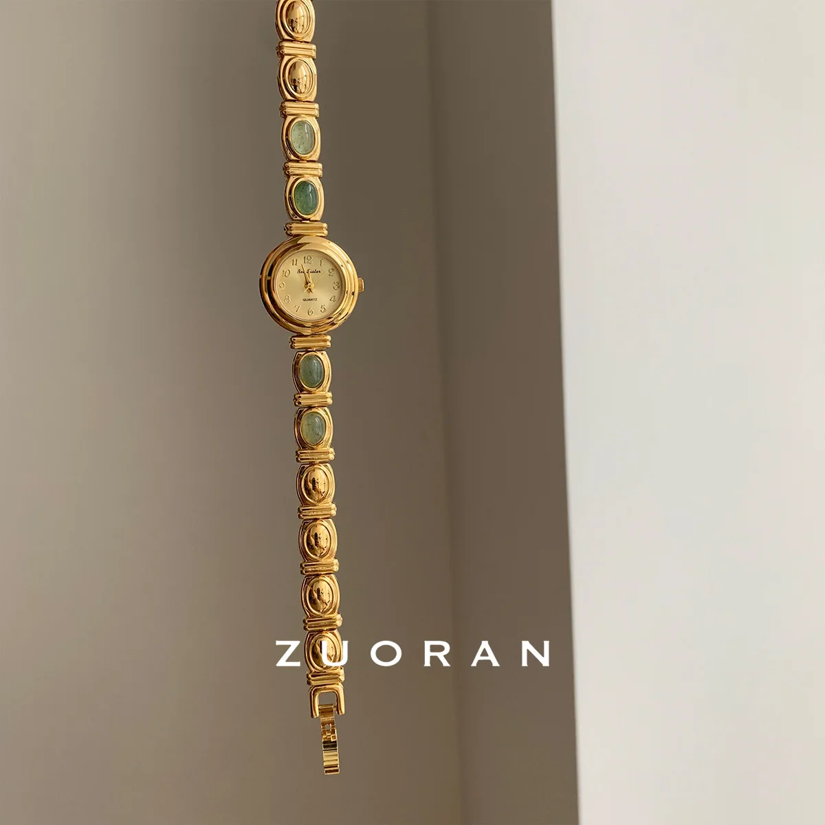 ساعة يد نسائية أنيقة مطلية بالذهب، ساعة كوارتز أنيقة مستوحاة من الطراز العتيق، اختيار عالي من الساعات والإكسسوارات #5