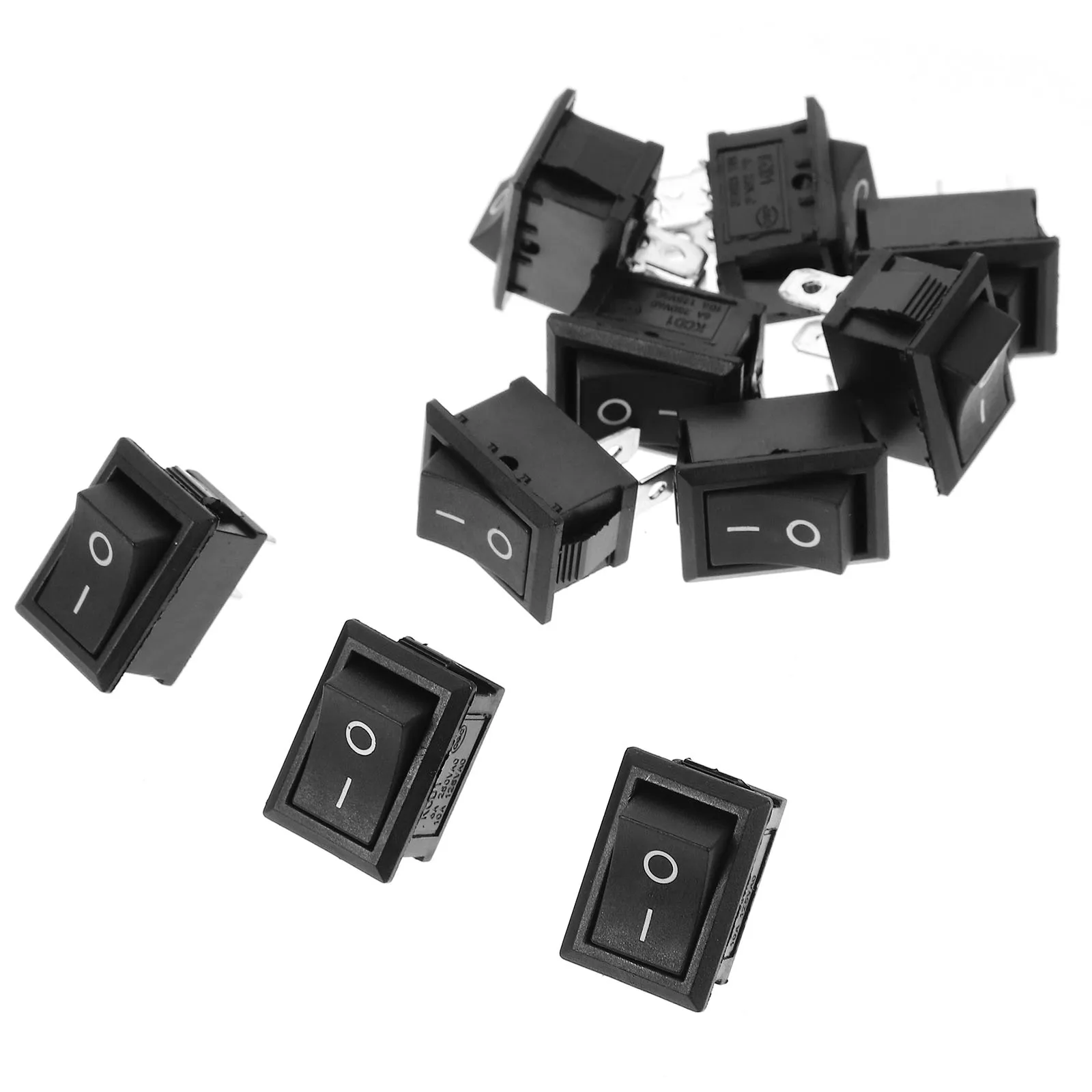 

10pcs Boat KCD1-101 Power Switch On Off 15x21mm Two Positions Switch On Off Electric Circuit Control