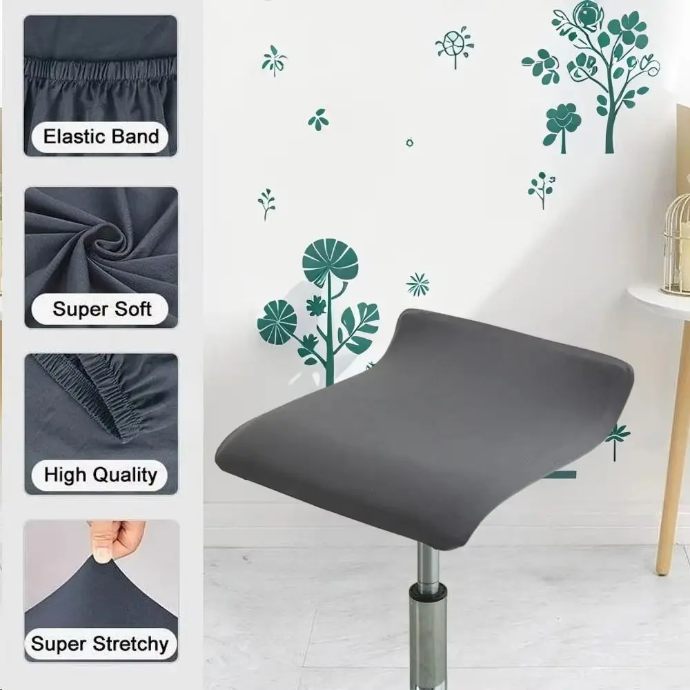 Elastic Cashier Chair Cover All-in-one Dustproof Office Swivel Chair Cover Square Chair Cover for Cashier Rotating Swivel Stool