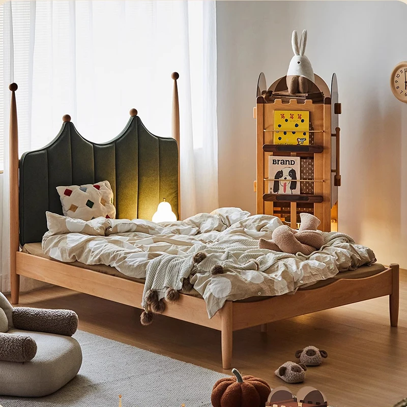 Unique Pretty Modern Bed Simple Fabric Elegant Lit Pliable Human Bed Twin Comferter Wood Camas Moderrnas Inteligentes Furniture