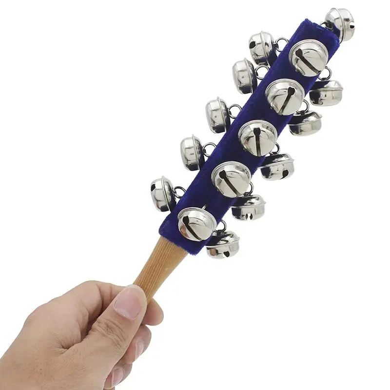 IRIN Hand Held Bell Stick Wooden Discussion Musical Toy for Adult KTV Party Orff Instruments Early Education Stick Shaker